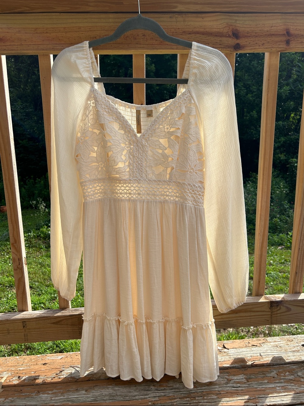 Shyanne Ivory Lace Bodice Long Sleeve Mini Wedding Dress Boot Barn